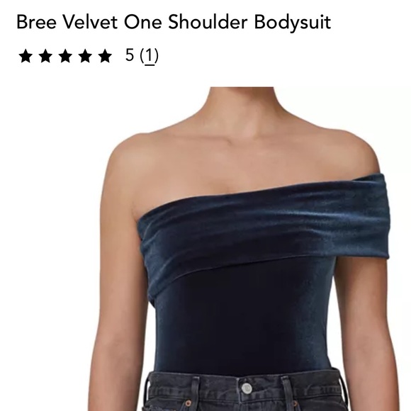 Agolde Tops - Agolde Bree Velvet bodysuit XS